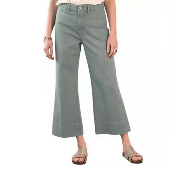 Driftwood Charlee Wide Leg Cropped Sage Green Size 31 - Picture 3 of 8